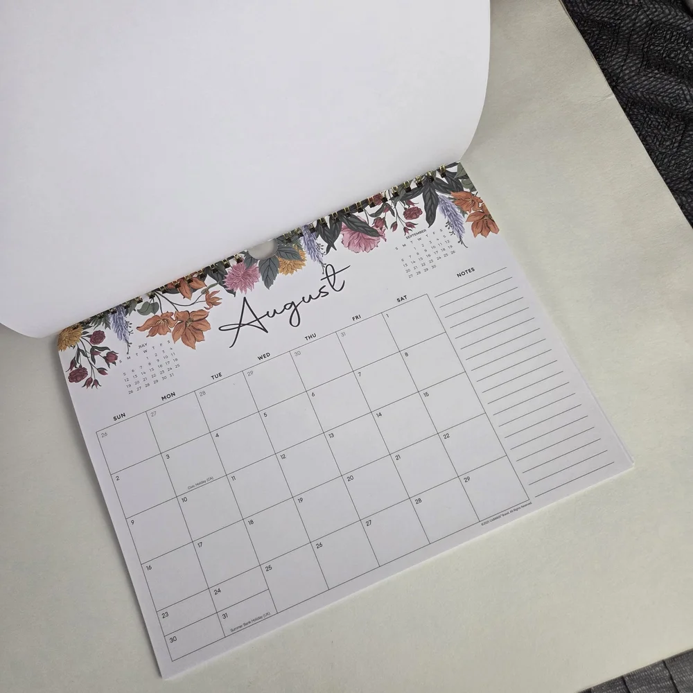 🔥4/$20 Cabbrix 18 Month Wall Calendar NEW -Floral -January 2026-July 2027